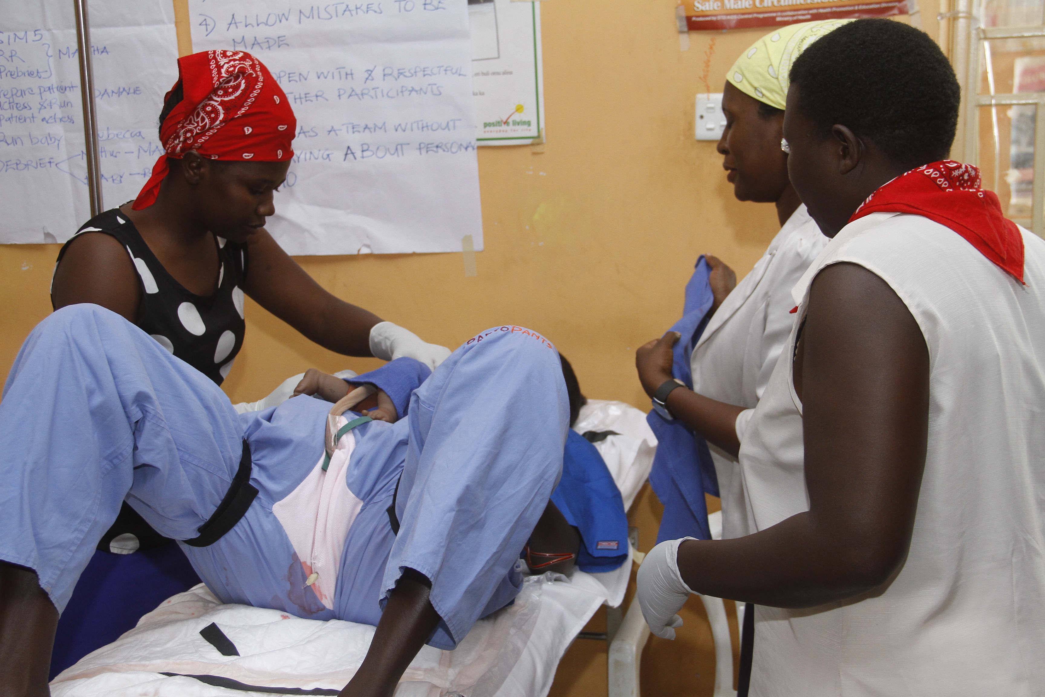 Health workers during a PRONTO simulation training