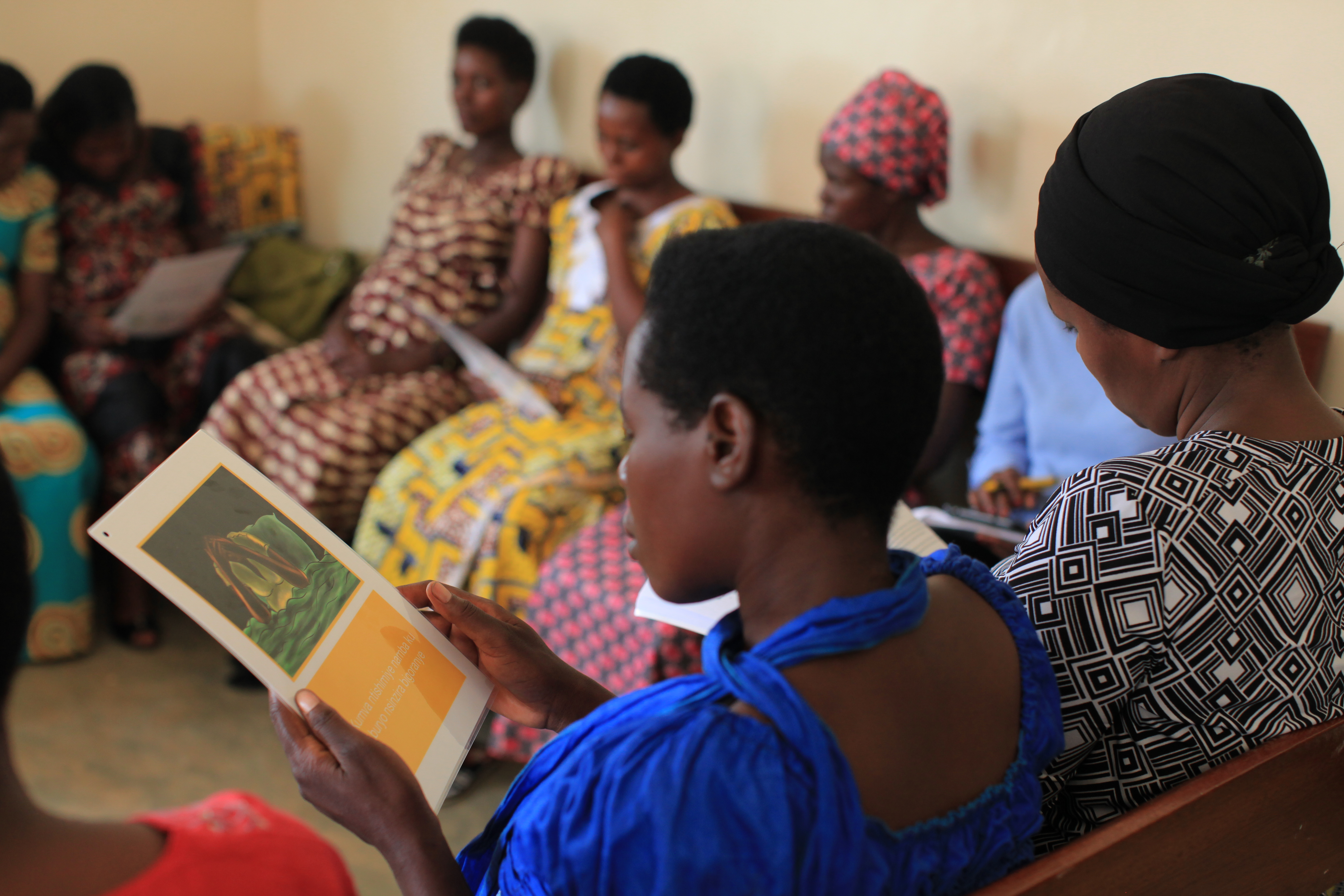 Pregnant women participating in group antenatal care in Rwanda